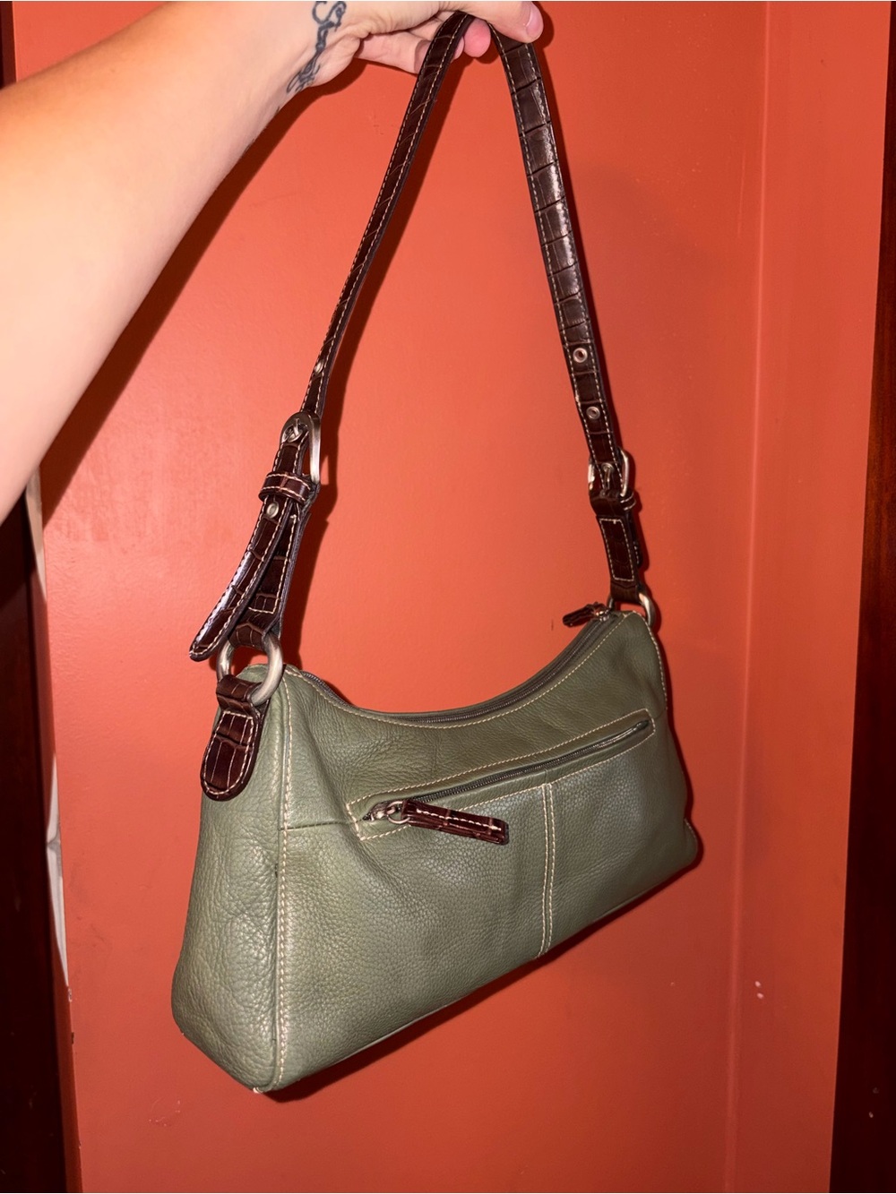 Tig & Co Y2K 90’s Vintage genuine leather bag - Picture 3 of 10